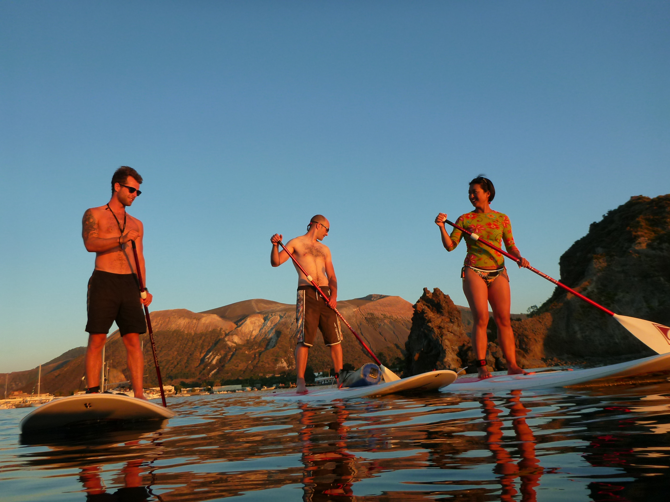 sicily in kayak stand up paddle 