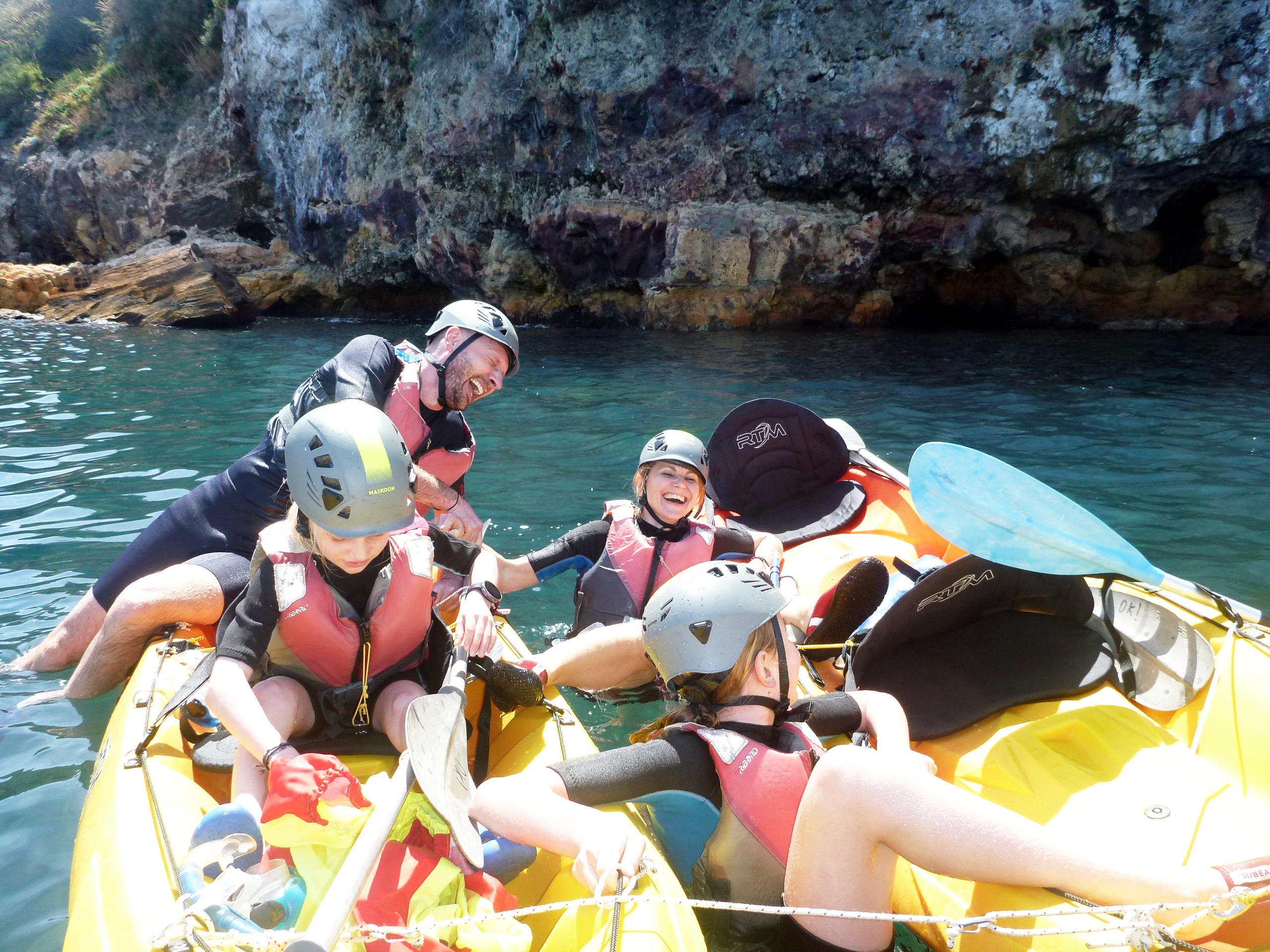 Daily guided excursions by Sit on Top Kayak + Coasteering Adventures to Aeolian Islands